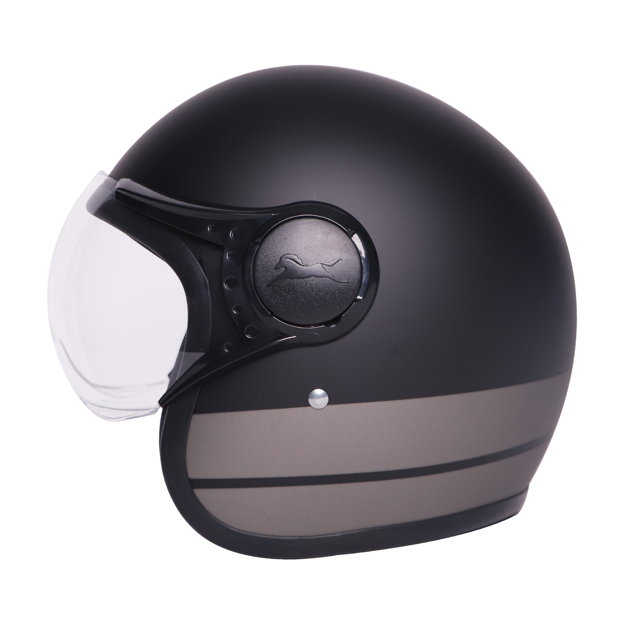 TVS J110 Half Face Helmet, Titanium Grey Matte